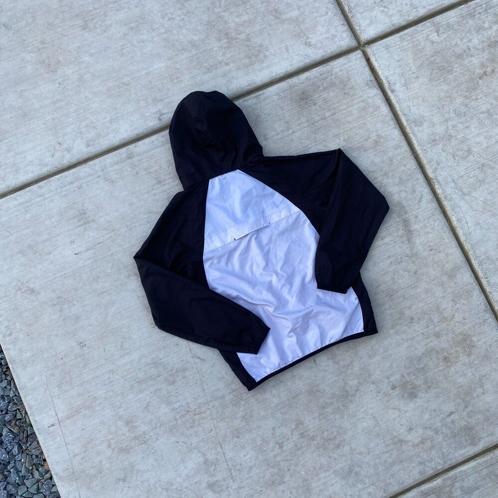 Jordan Jumpman Black White Windbreaker Retro Streetwear Jacket - Picture 5 of 8